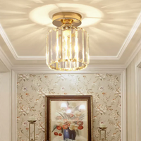 Moderne Kristallen Plafondlamp Glam Flush Mount Glazen Lamp