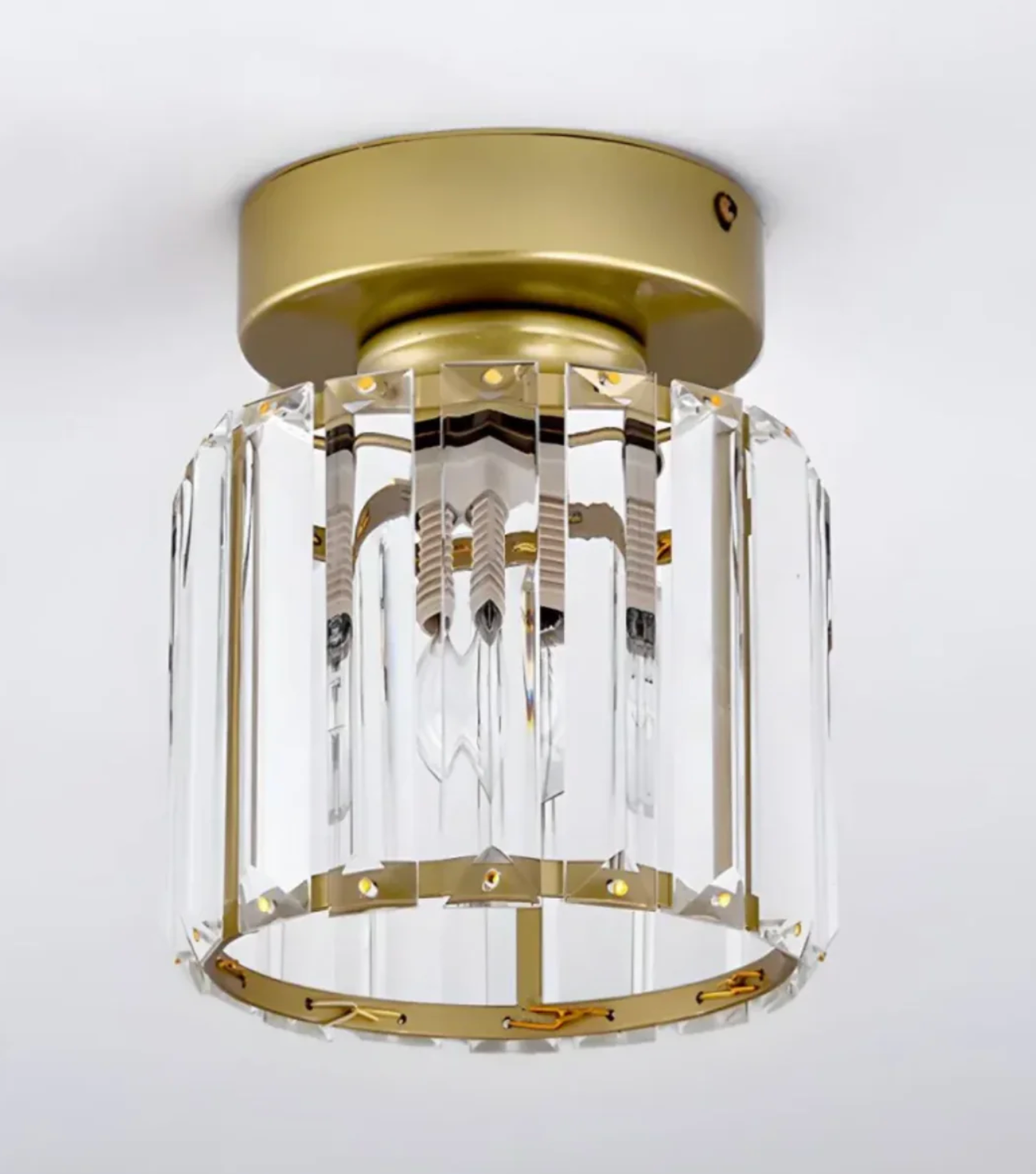 Moderne Kristallen Plafondlamp Glam Flush Mount Glazen Lamp