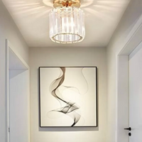 Moderne Kristallen Plafondlamp Glam Flush Mount Glazen Lamp