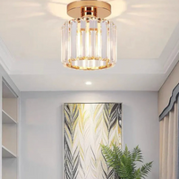 Moderne Kristallen Plafondlamp Glam Flush Mount Glazen Lamp