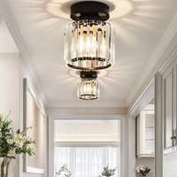 Moderne Kristallen Plafondlamp Glam Flush Mount Glazen Lamp