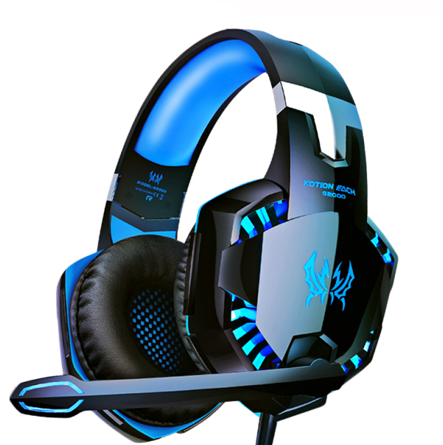 Skanto | Spillkoptelefoons voor PC Bass Stereo Over-Ear Hoofdtelefoon Casque Laptop Microfoon
