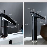 Waterval Wastafelmengkraan in Messing met Elegante Ontwerp voor Badkamer
