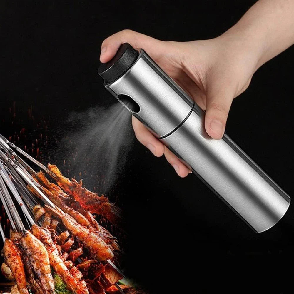 Olieverstuiver CULINARA FineMist | 100 ml roestvrijstalen spuitfles | Voor olie, azijn & BBQ | Navulbaar & nauwkeurig doseerbaar