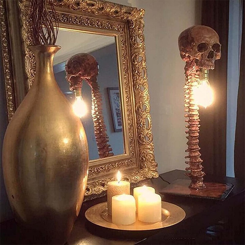 Horror Schedel met Wervelkolom Lamp