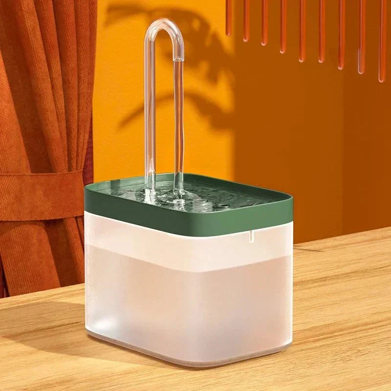 Ultra-stille huisdieren waterfontein met intelligente filtratie - 1,5 l roestvrij staal