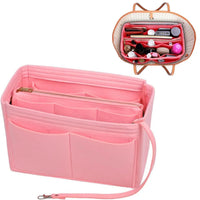 TaschenLuxe Organizer Inlay | Vilt-inzet met rits | 15 vakken & sleutelhanger | Voor handtassen & shoppers
