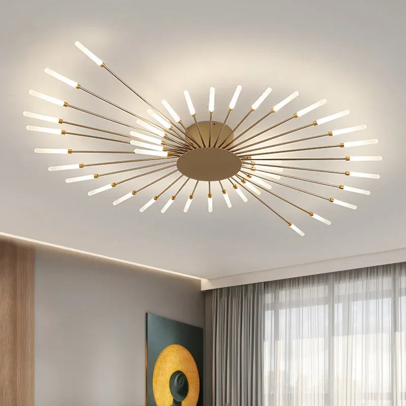Moderne LED plafondlamp - minimalistisch design in zonnestraal stijl