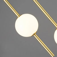 Moderne gouden hanglamp met bolvormige lampenkap | Minimalistische LED plafondlamp