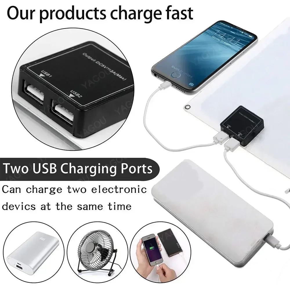 Draagbaar Zonnepaneel SOLVION Charge 100W | 5V | Dual USB | Waterdicht | Buiten & Kamperen