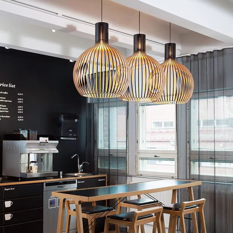 Natura Orb Hanglamp – Organisch Houten Ontwerp voor Gezellige Interieurs