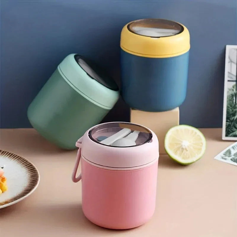 ThermoMea thermobekers RVS | 530 ml / 710 ml | Geïsoleerde soep- en lunchbeker | Lekvrij en duurzaam