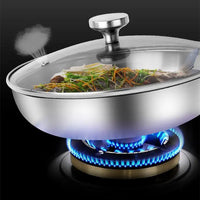 Skanto | Professionele Kookpan - 304 RVS, 2MM dik 5-laags Stalen pan & Kookpan