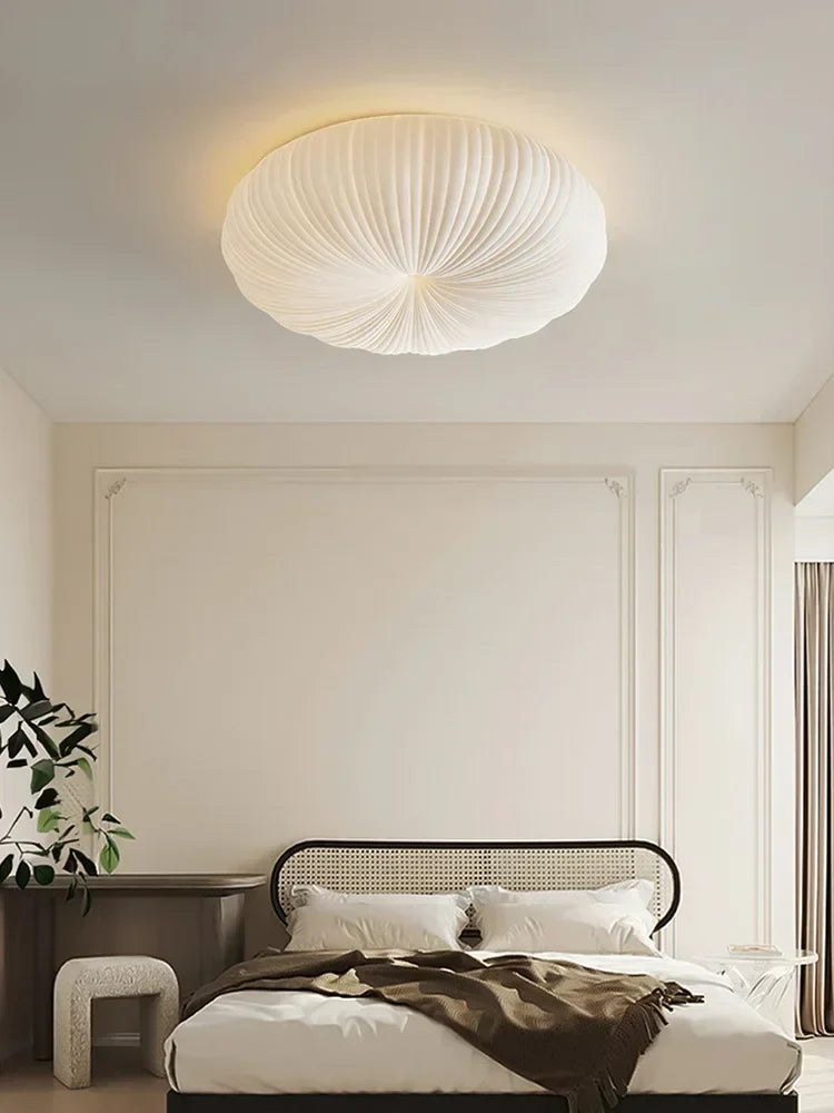 Moderne plafondlamp in koepelvorm – Geïnspireerd op een schelp, Japandi-stijl