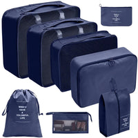 PackWunder Reisorganizer Set 7/8/9/10-delig | Opvouwbare Koffer-organizer | Voor kleding, schoenen & accessoires