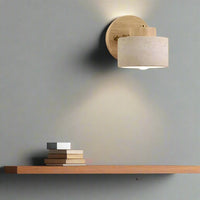 Studie Lezen Minimalistische Travertijn Steen Wandlamp