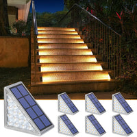 Set van zonne-LED-lampen voor het verlichten van trappen en tuinen