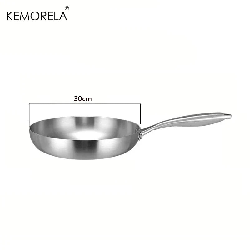 Skanto | Professionele Kookpan - 304 RVS, 2MM dik 5-laags Stalen pan & Kookpan