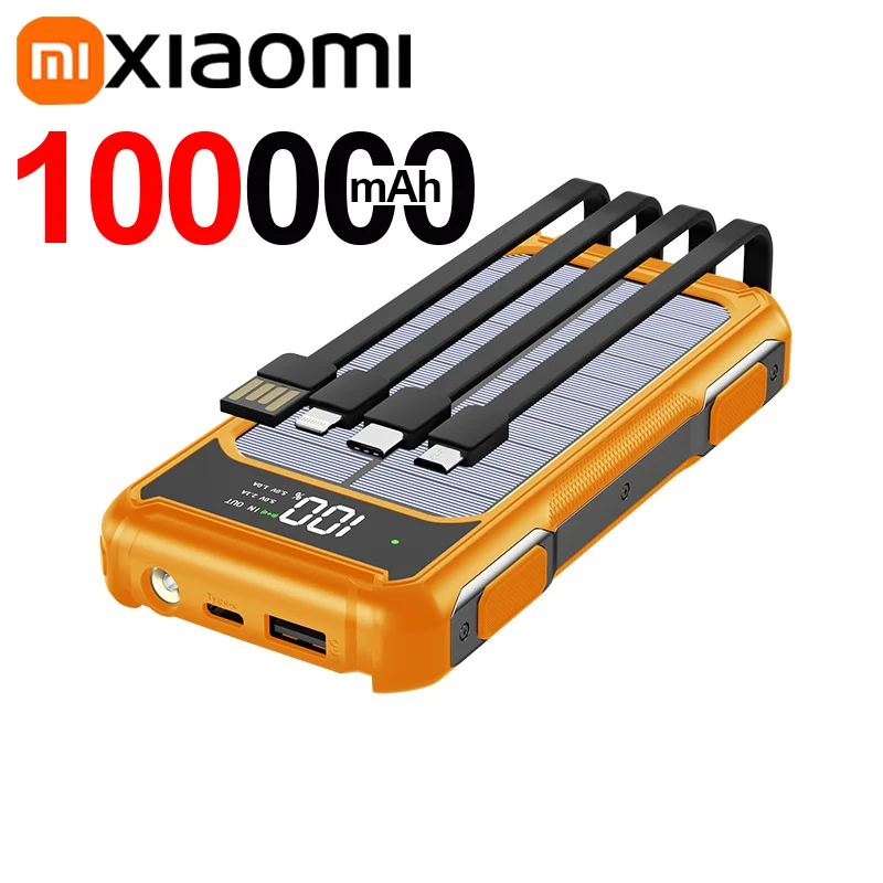 Powerbank Solare Voltora 20K | 20.000mAh | 4-in-1 Kabel | Snelladen & Nood LED | Voor iPhone & Samsung