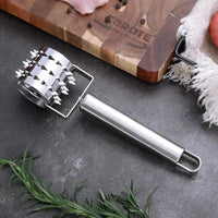 SteelTender Vleeshamer | RVS Vleesverzachter met Klopkop | Voor Steak, Schnitzel & Varkensvlees | 18 cm