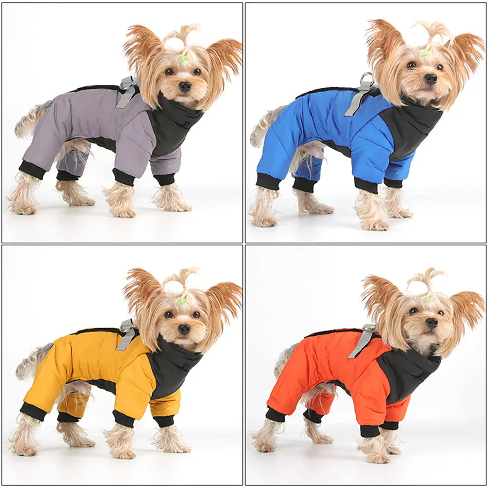 FurLuxe Waterdichte Winterjas met Harnas | Reflecterende en warme hondenjas voor kleine en middelgrote honden