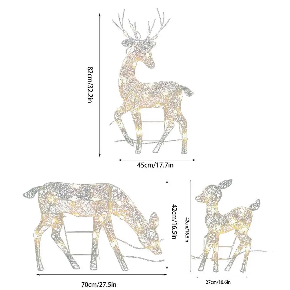 Skanto | Kerstverlichting Rendier Decoratie – Metaal Silhouet voor Buiten & Binnen