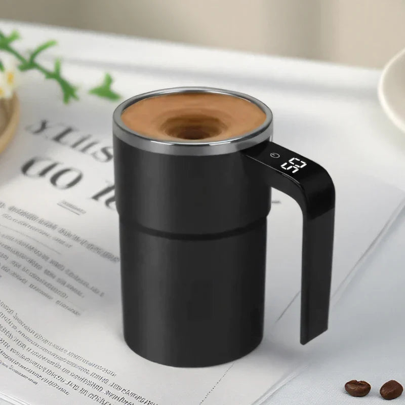 Zelfroerende Mok met LCD & USB | Automatische Beker voor Koffie en meer | RoerMeester