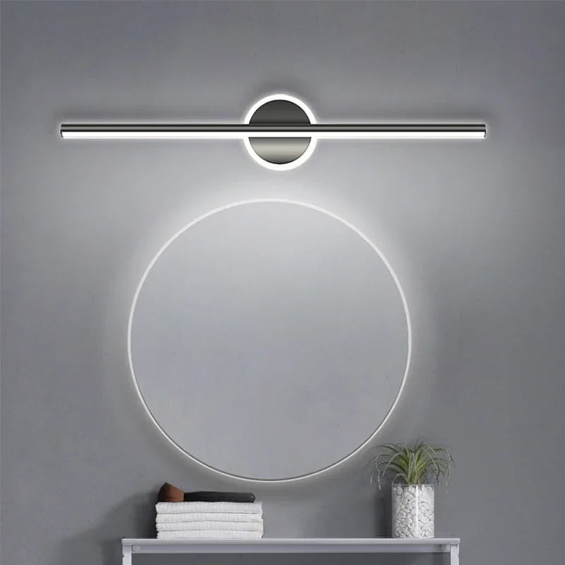 Moderne LED Wandlamp in Lijnvorm met Ronde Element – Design Verlichting