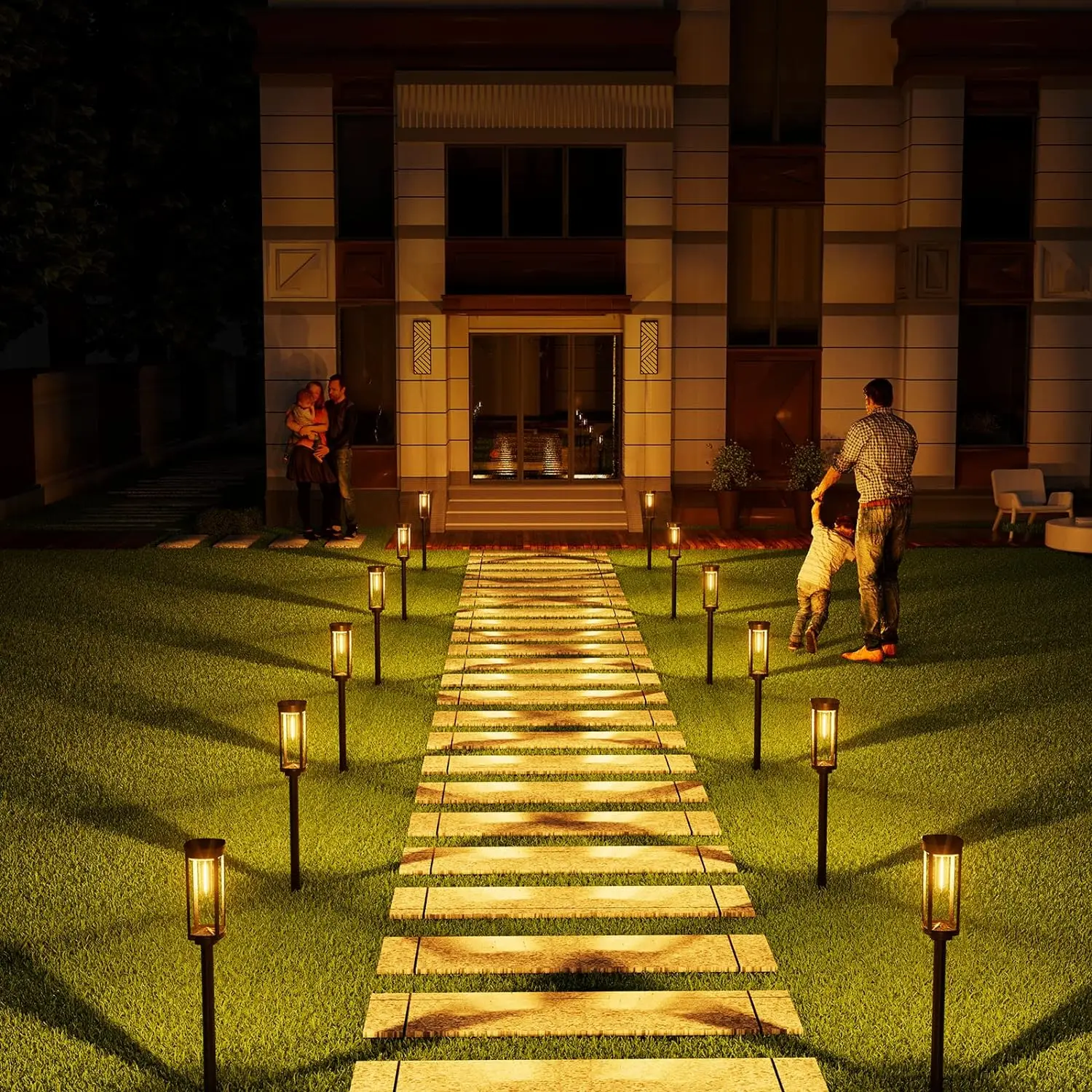 Zonne-Gartenlamp met warm LED-licht – Weerbestendig aluminiumdesign | Brehn