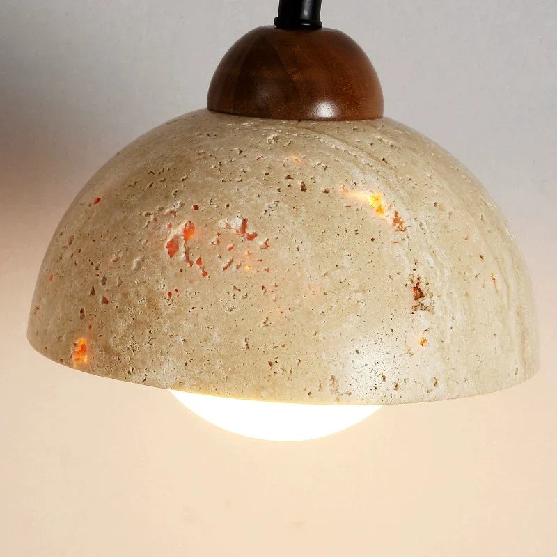 Travia Hangende Travertijn Steen Wandlamp