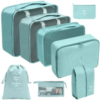 PackWunder Reisorganizer Set 7/8/9/10-delig | Opvouwbare Koffer-organizer | Voor kleding, schoenen & accessoires