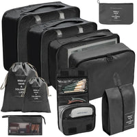 PackWunder Reisorganizer Set 7/8/9/10-delig | Opvouwbare Koffer-organizer | Voor kleding, schoenen & accessoires