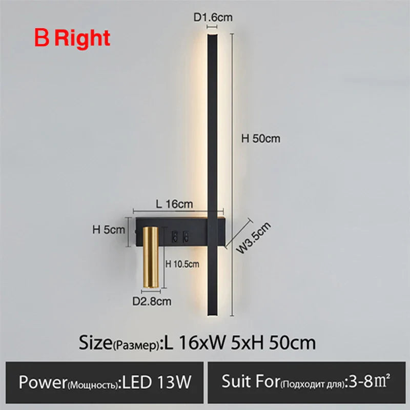 Noordse LED Wandlamp