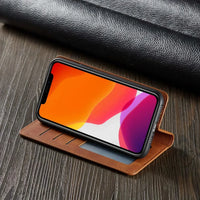 iPhone Hoes: Magnetische Lederen Tas voor Stijlvolle Bescherming