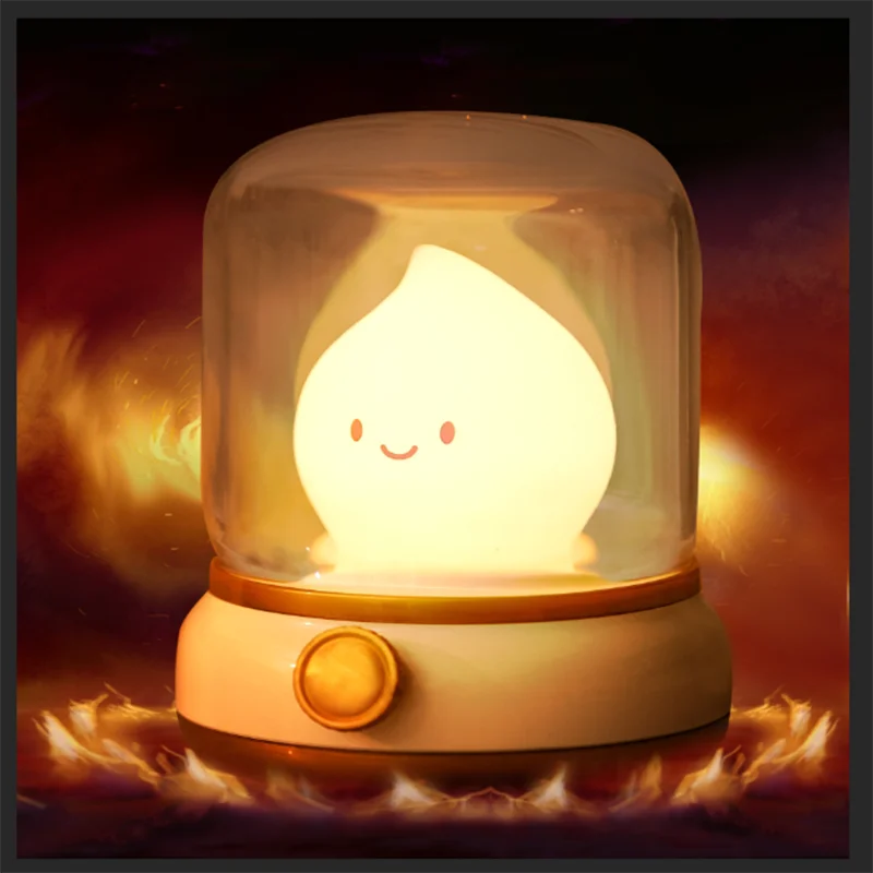 LuxeGlow Mini LED Nachtlamp | Schattige USB-oplaadbare draagbare cartoon tafellamp perfect voor het verbeteren van de ambiance in koffiebar, huizen, hotels en slaapkamers.