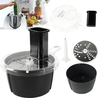 MixWerk Thermomix Snijset voor TM6 & TM5 | Groentesnijder & Kaasschaaf | Snijopzetstuk voor Radijs & Zoete Aardappelen | Accessoire met Container