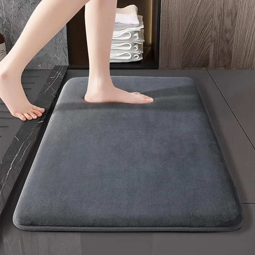 Badmat van Fluweel met Geheugenfoam – antislip & zeer absorberend, 40x60 tot 60x90 cm