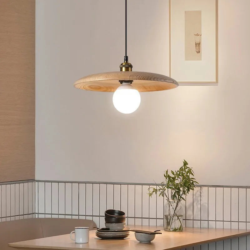 Virena - Nordic Minimalistische Houten LED Hanglamp