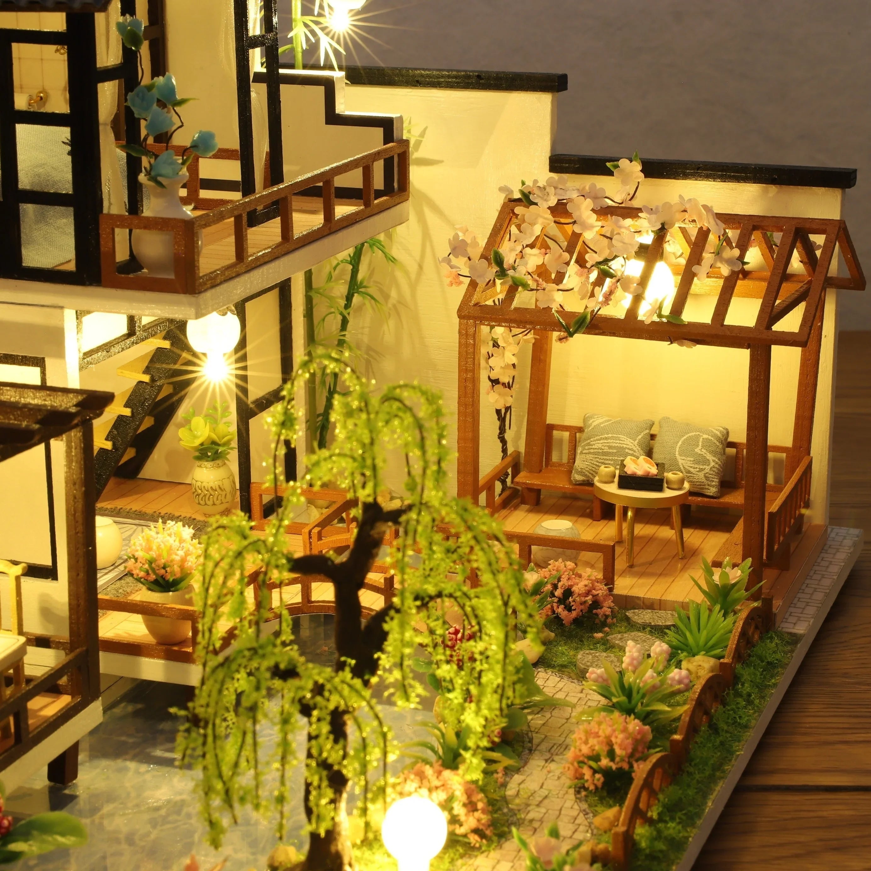 Minvella | DIY Miniatuur Houten Huis | 3D Bouwpakket om Zelf te Maken | Creatieve Knutselset voor Jongeren & Volwassenen | Perfect Cadeau-idee