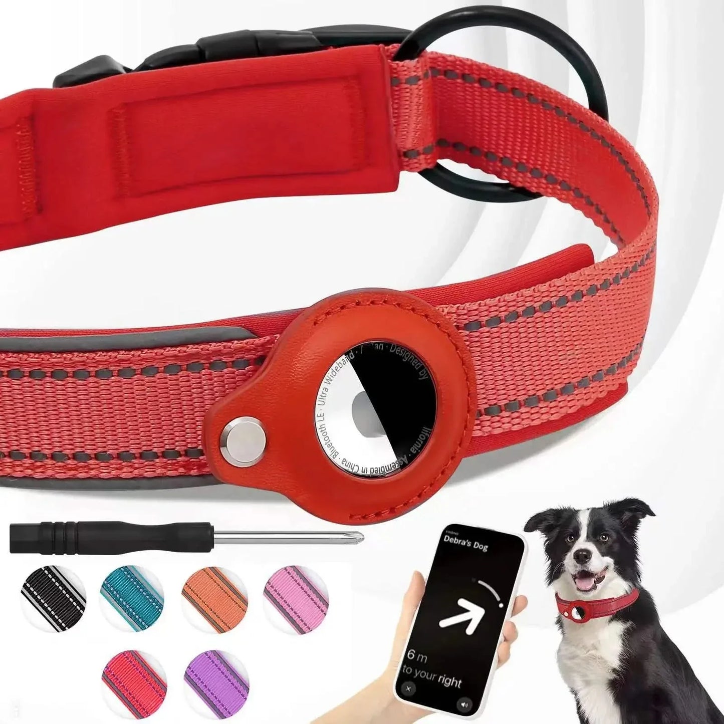 LEAZO - Locatietag Hondhalsband