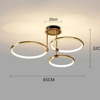 Moderne LED-lamp met ringen – plafondlamp in geometrische vorm