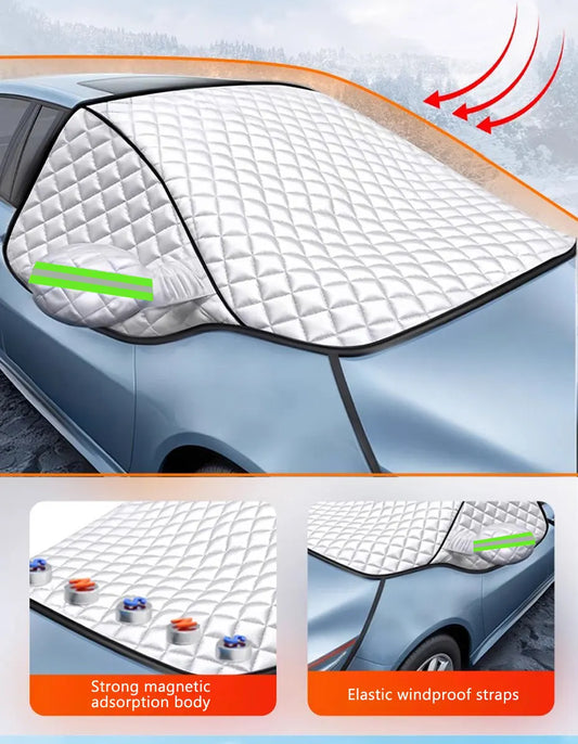 FrostGuard Pro | 5-laags Voorruitbescherming | Magnetisch & Winddicht | Volledige Ijspreventie