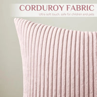 Elviron - Corduroy Gestreepte Sierkussen Hoes