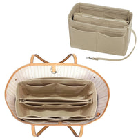 TaschenLuxe Organizer Inlay | Vilt-inzet met rits | 15 vakken & sleutelhanger | Voor handtassen & shoppers