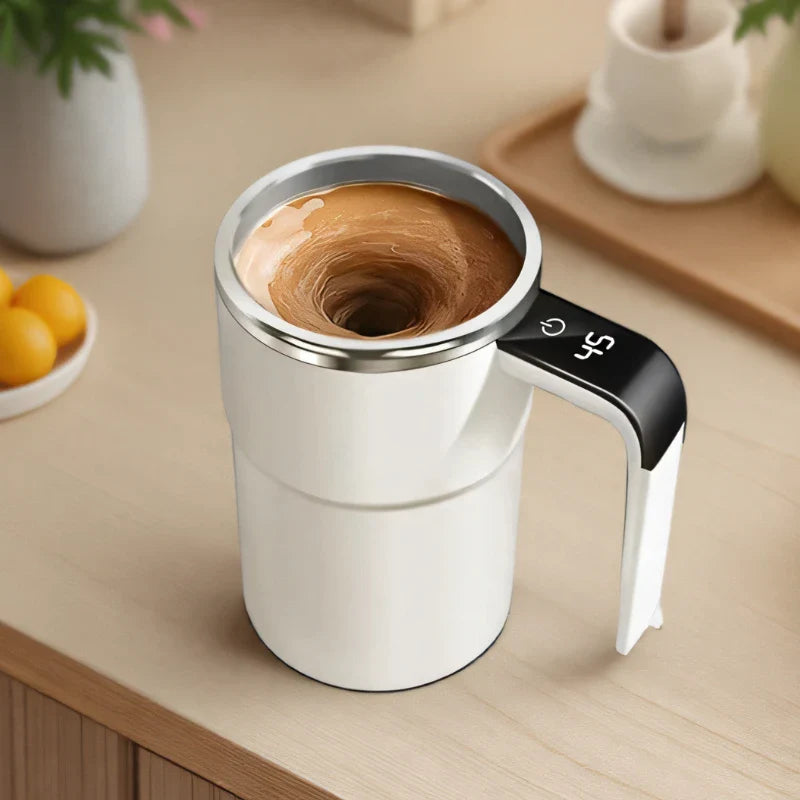 Zelfroerende Mok met LCD & USB | Automatische Beker voor Koffie en meer | RoerMeester