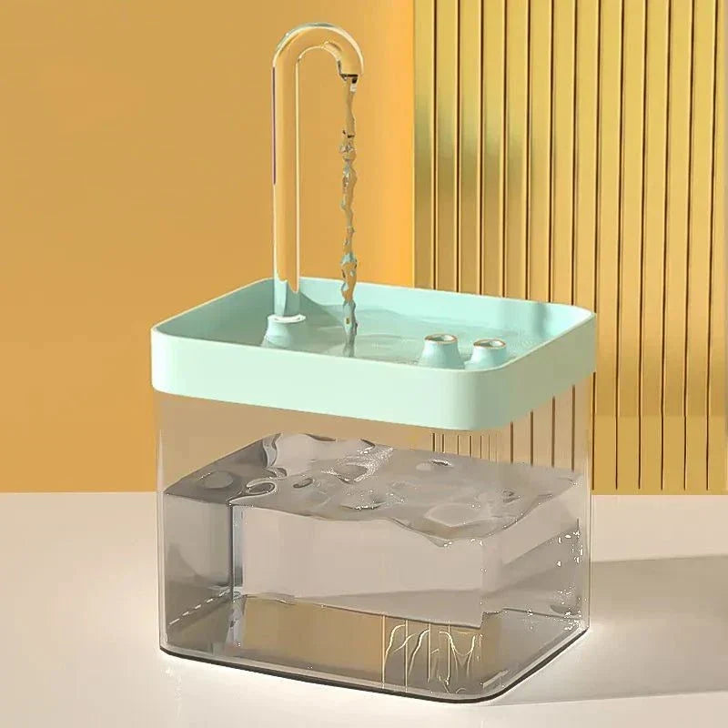 Ultra-stille huisdieren waterfontein met intelligente filtratie - 1,5 l roestvrij staal