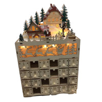 Noorderlicht – Houten Kerst Adventskalender Rendierdorp – 24 Laden