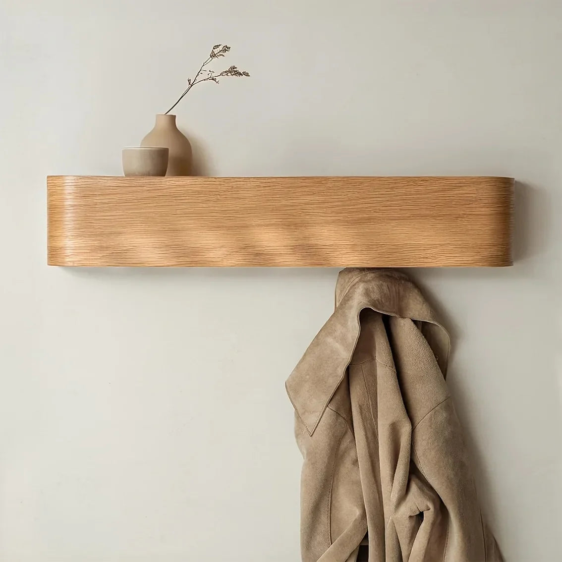 NordicHide Wandgarderobe met Plank & Verborgen Haken, 52,7 cm