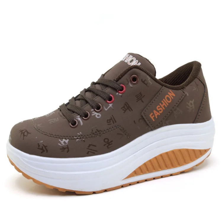 VeluxeStride Herfst Luxe Hardloopschoenen | Elegante leren veterschoenen met comfortabele plateauzool voor moeiteloze stijl en ondersteuning tijdens je runs