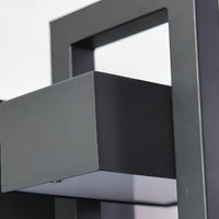 Moderne Zwarte Stalen Buitenwandlamp Architectonisch Ontwerp